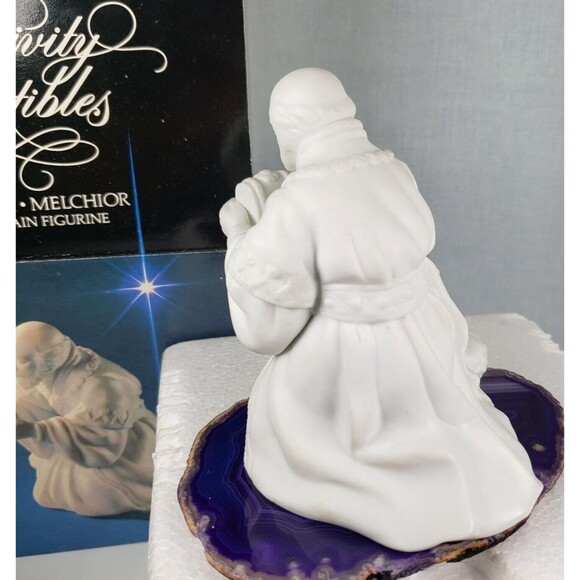 Vintage 1982 Avon Nativity Collectibles The Magi Melchior Porcleain Figurine - Picture 11 of 16